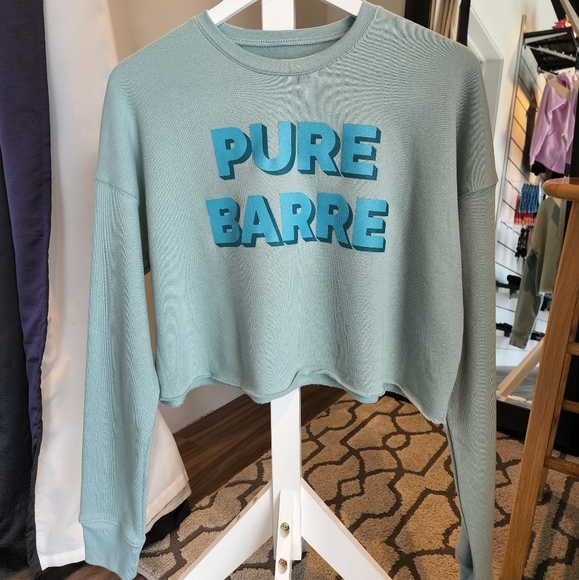 Pure Barre Tops - Pure Barre Shadow Crop Pullover